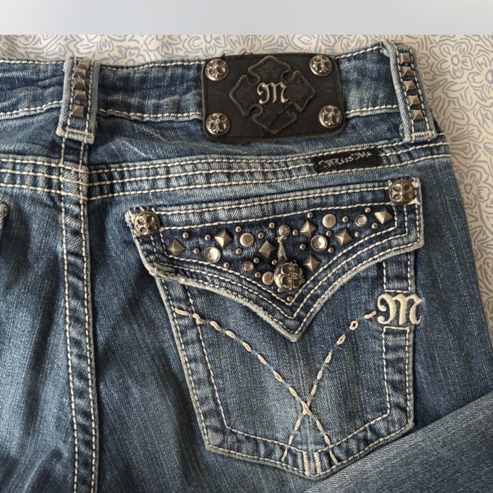 Miss Me Blue Denim Jeans with Embellishments